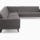 hughes sectional %284 piece%29 taylor felt grey