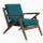 soto concave arm chair key largo zenith teal