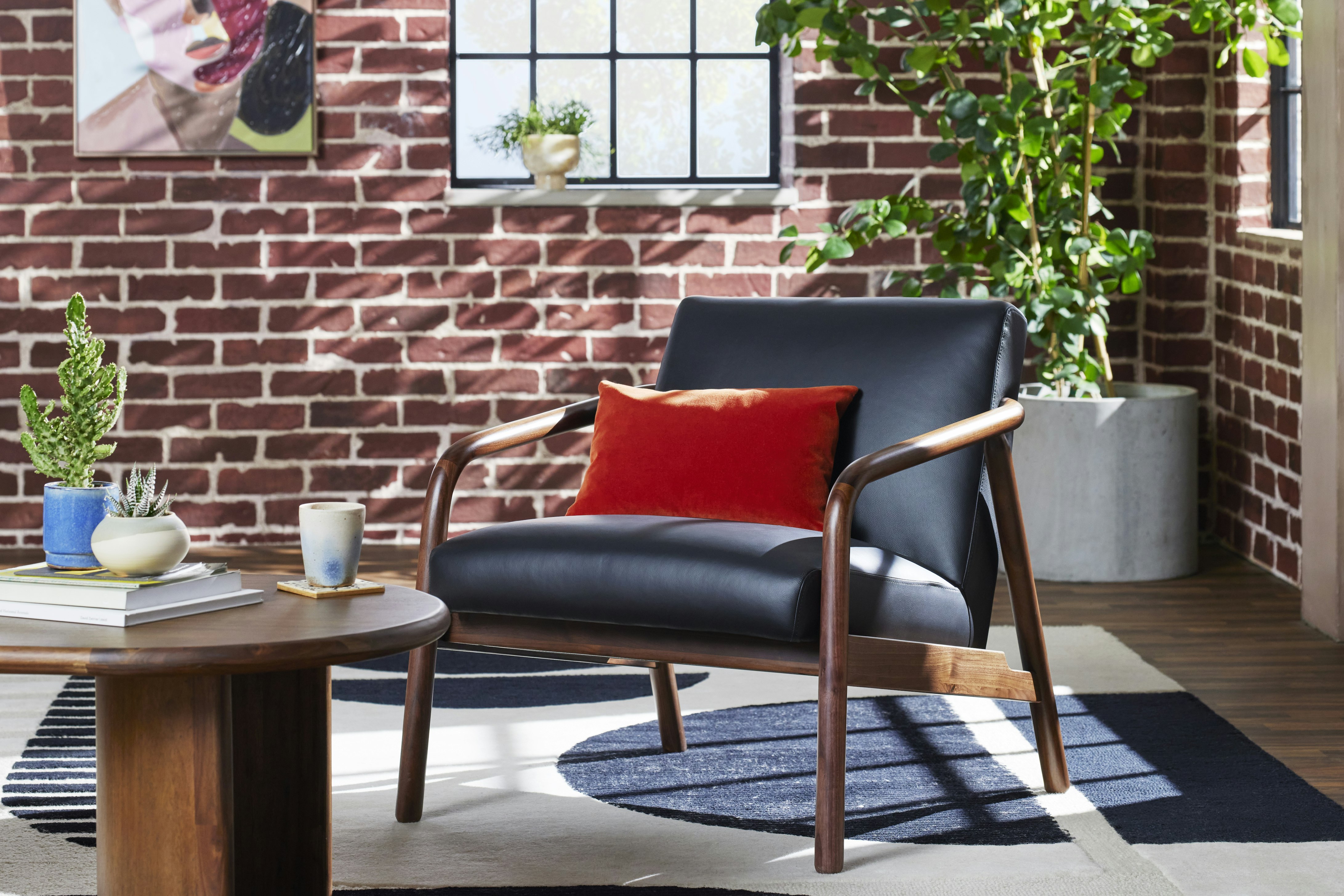Rosen Leather Lounge Chair Joybird